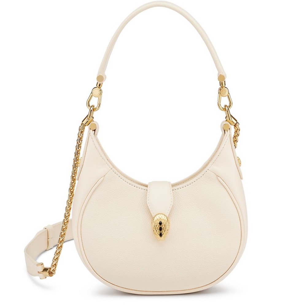 Bvlgari mini Serpenti leather hobo bag - urban calf leather ivory opal/ gold